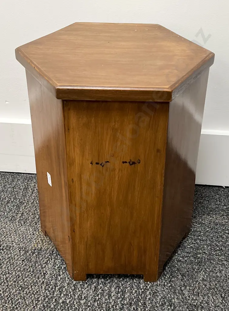 Hexagonal Stool with Interior Compartment Image 1++