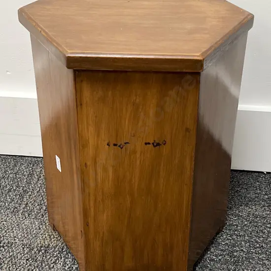 Hexagonal Stool with Interior Compartment