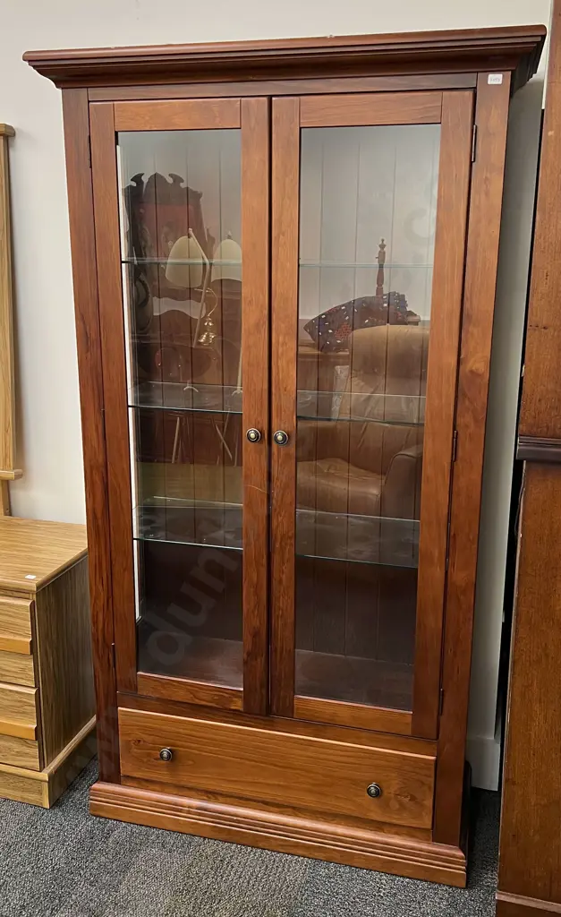 Modern Glazed Glass Door Display Cabinet Image 1++