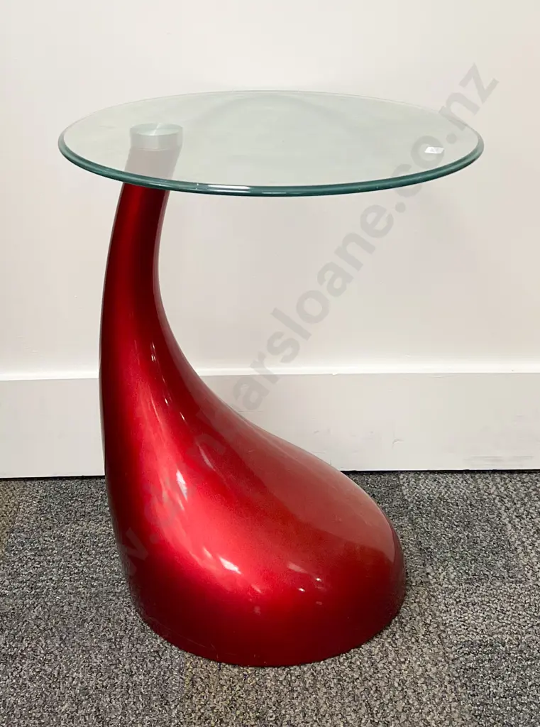 Mid Century Style Tempered Glass Coffee Table Image 1++