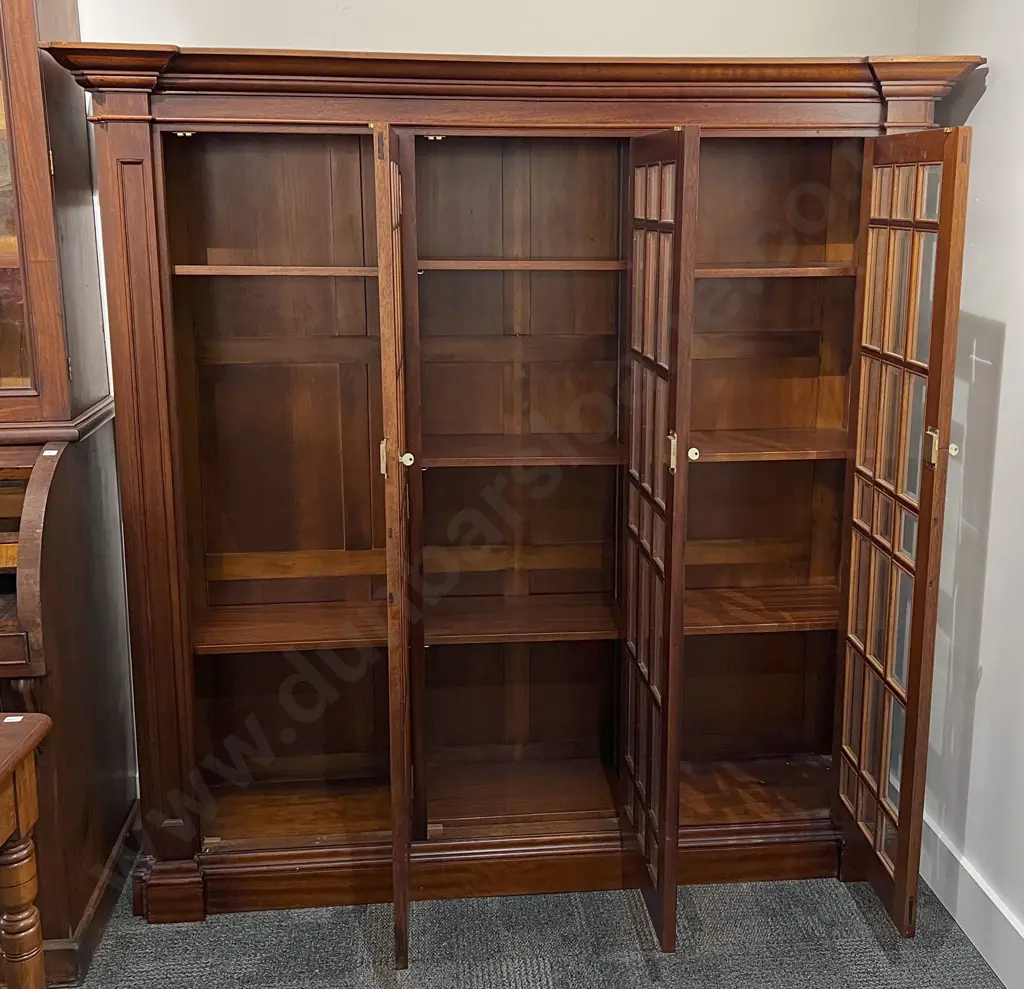 Reproduction Glazed Glass Door Bookcase Image 1++