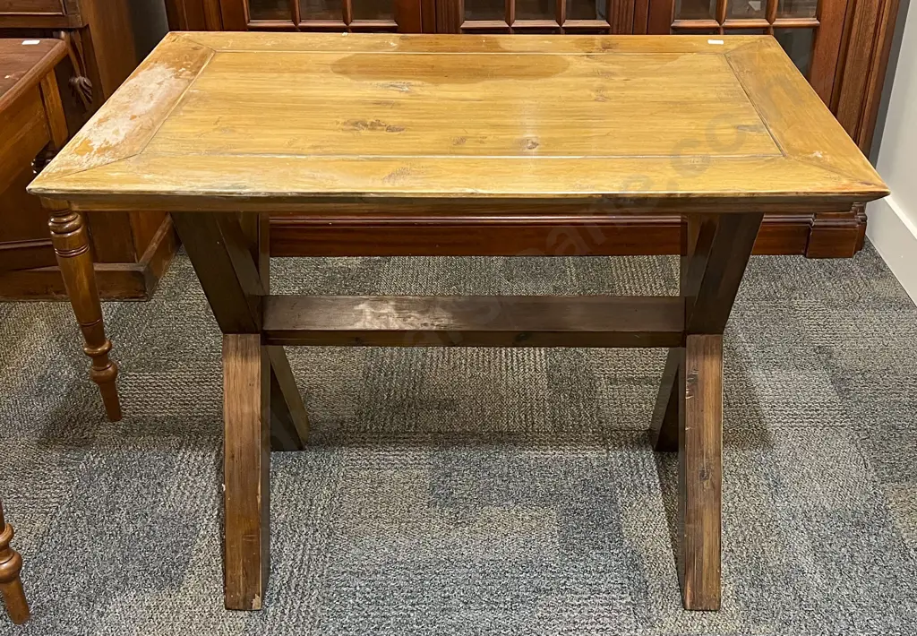 Rectangular Side Table on Refectory Base Image 1++