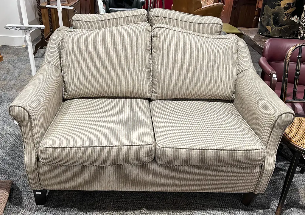 Pair of Upholstered Modern Two Seater Sofas Image 1++