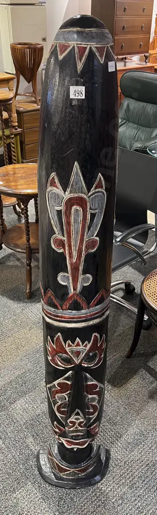 Large Tribal Floor Standing Mask Image 1++