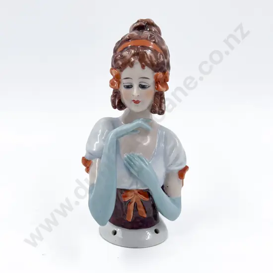 Large Gibson Girl China Half Head Doll