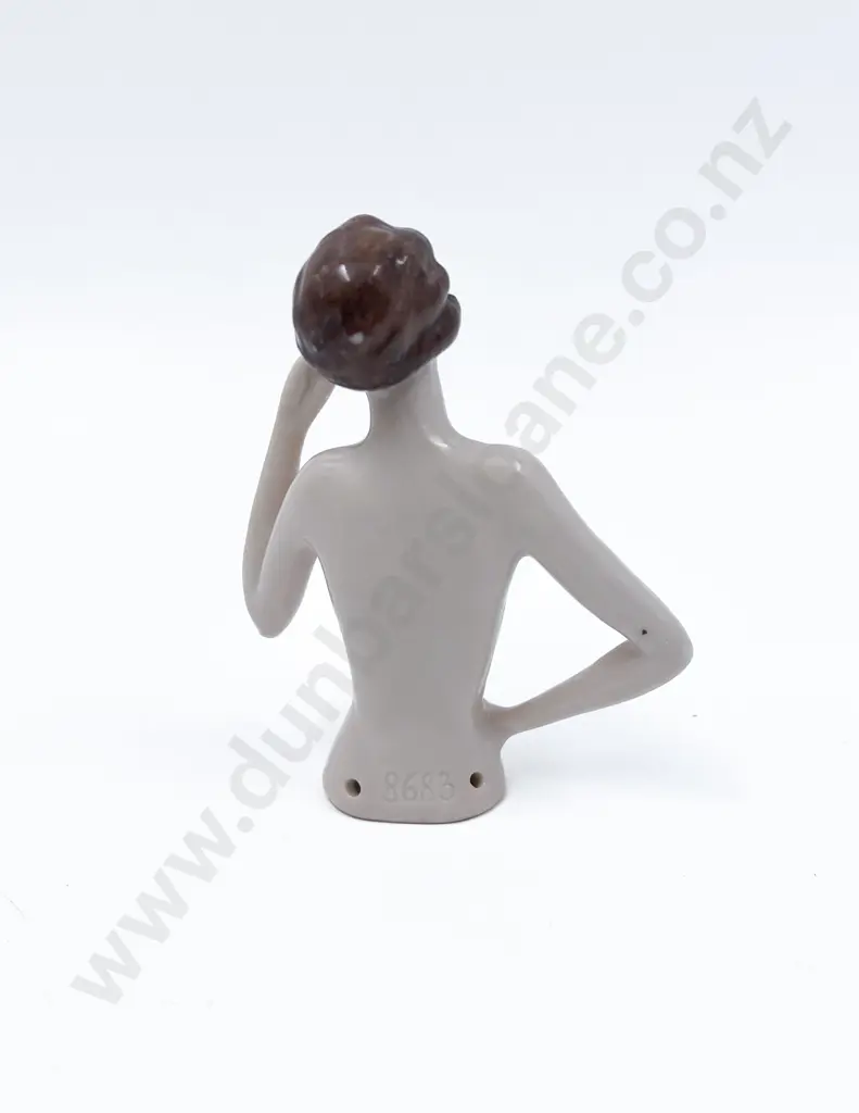 Art Deco Nude Lady China Half Head Doll Image 1++