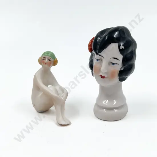 Art Deco Lady Bust and Full Figure Nude Figure Half Head Dolls