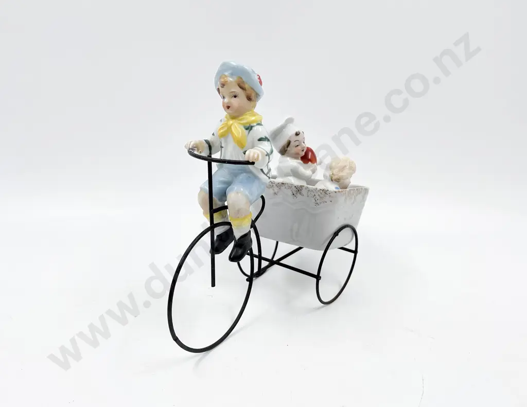 Three Victorian China and Bisque Doll Ornaments Image 1++