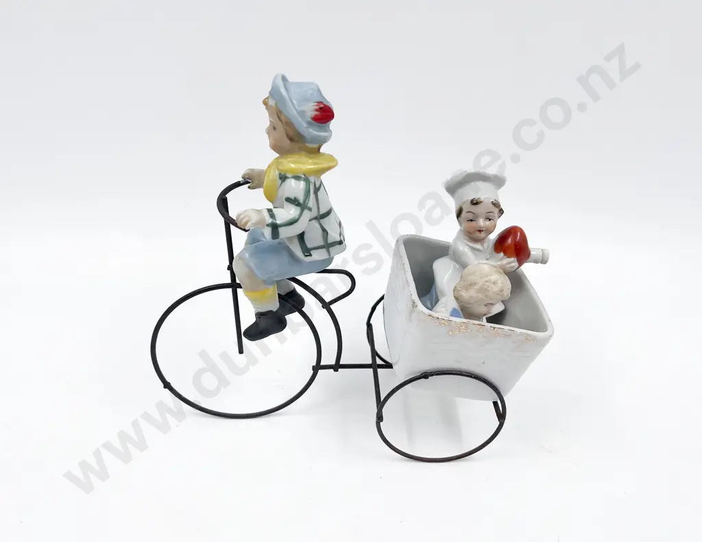Three Victorian China and Bisque Doll Ornaments Image 1++