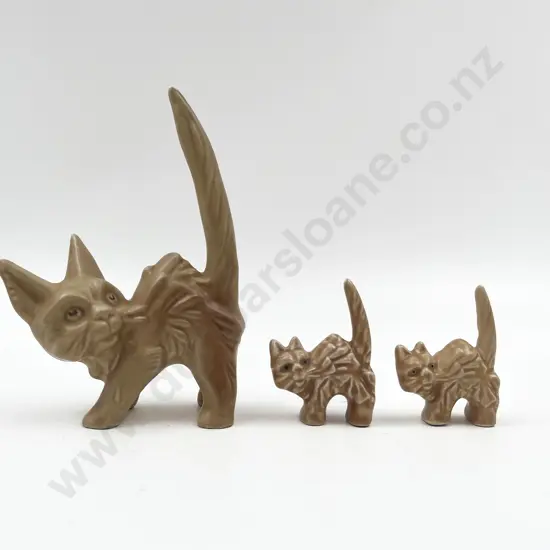 Medium Sylvac Cat and Two Small