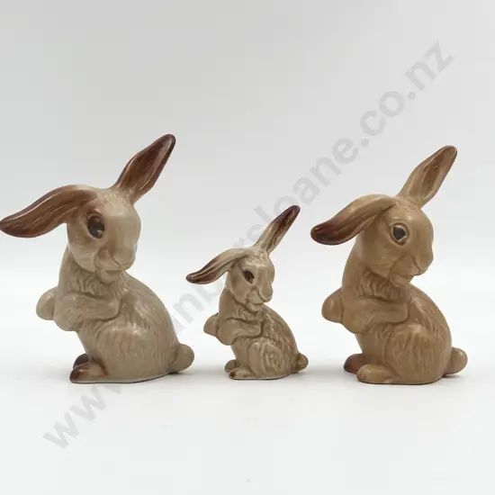 Three Sylvac Bunny Rabbits