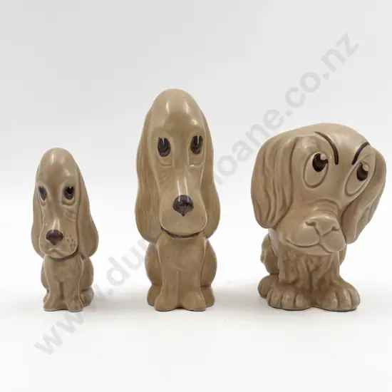 Three Sylvac Novelty Hounds