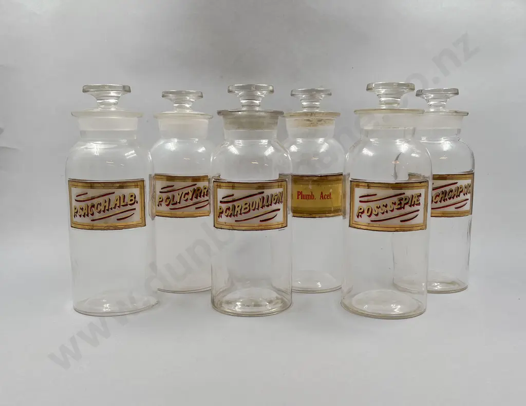 Six Large Chemist's Bottles Image 1++