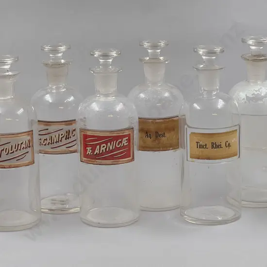 Eight Large Chemist's Bottles
