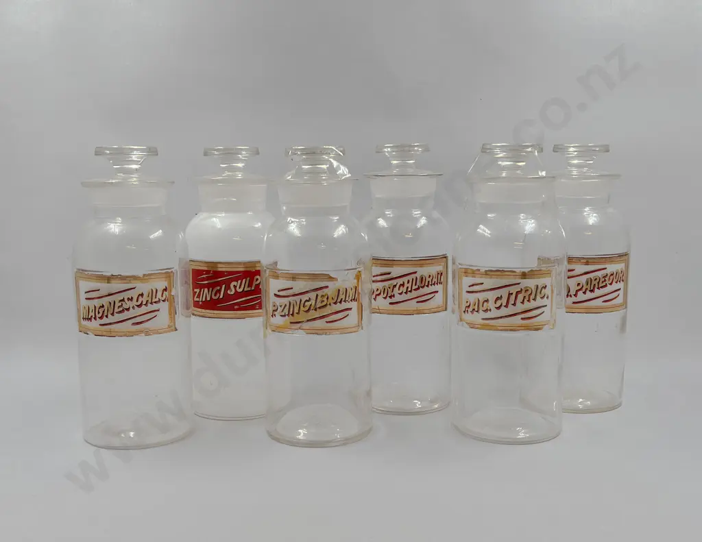 Six Large Chemist Jars Image 1++