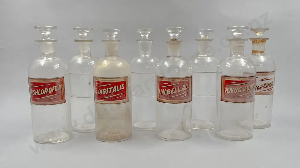 Eight Medium Chemist Jars Image 1++