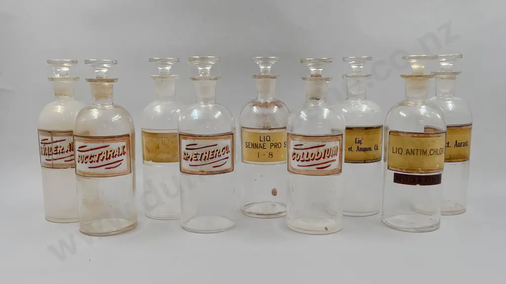 Nine Medium Chemist Jars Image 1++