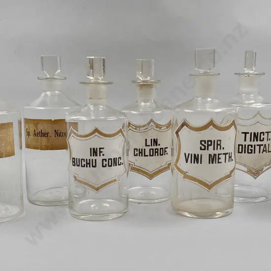 Eight Medium Chemist Jars