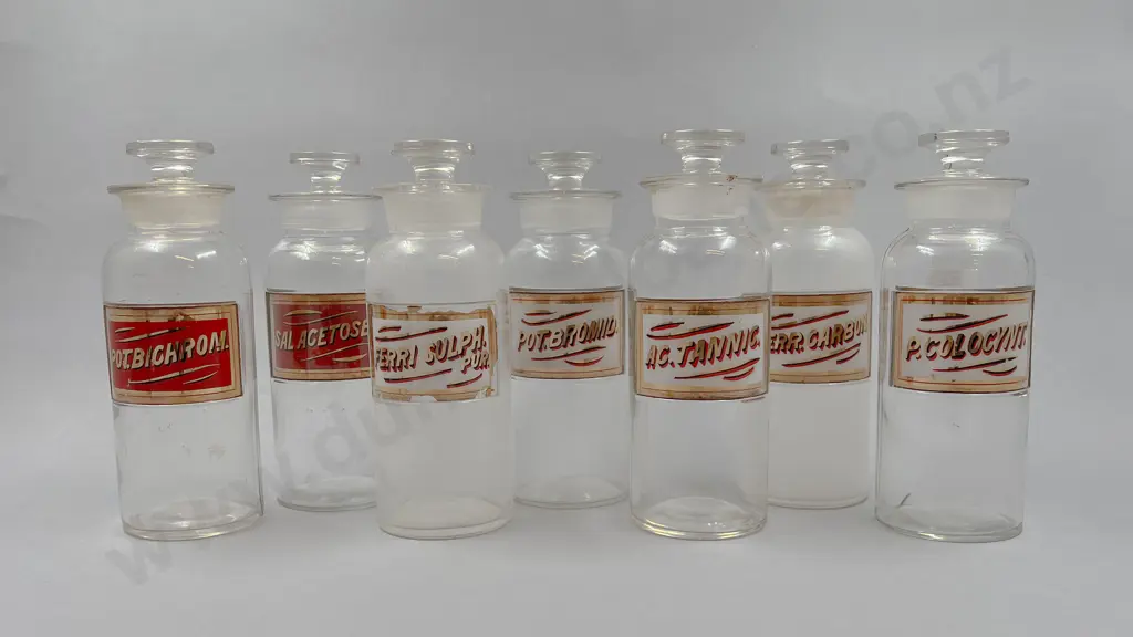 Seven Medium Chemist Jars Image 1++