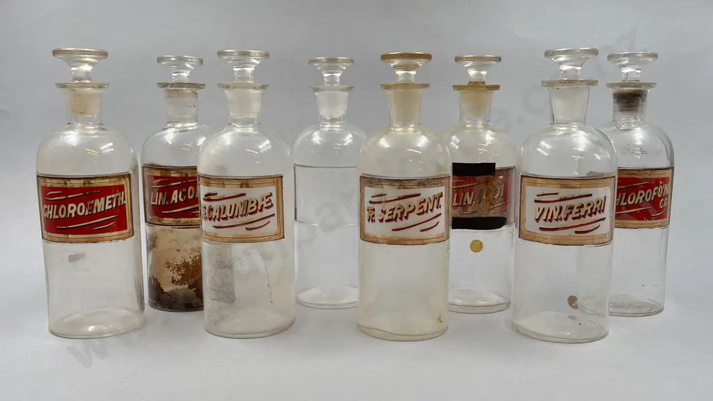 Eight Medium Chemist Jars Image 1++
