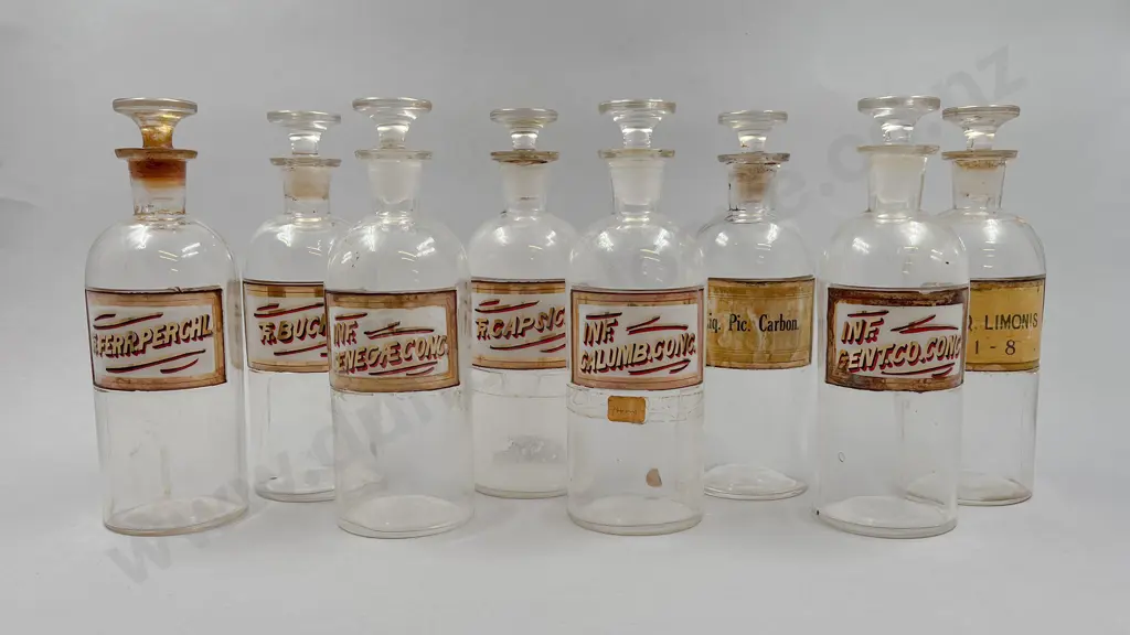 Eight Medium Chemist Jars Image 1++