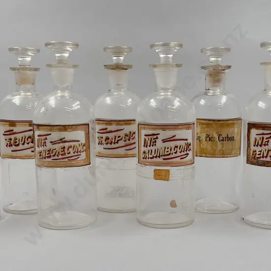 Eight Medium Chemist Jars