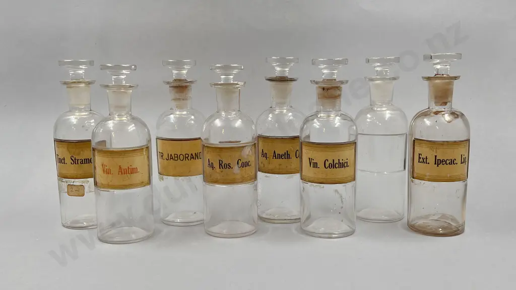 Eight Small Chemist Jars Image 1++
