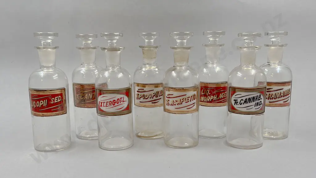 Eight Small Chemist Jars Image 1++