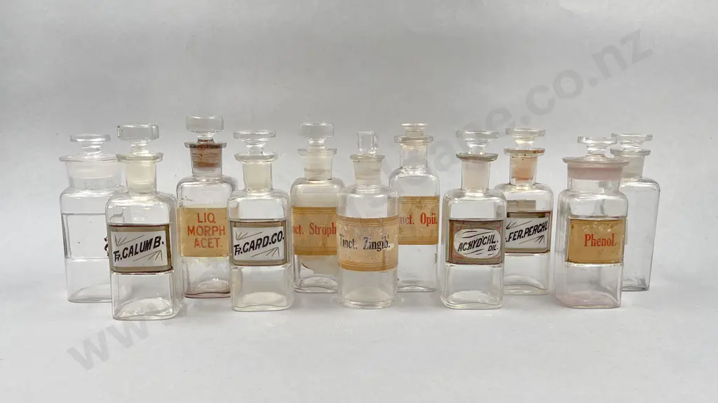 Eleven Various Miniature Chemist Jars Image 1++