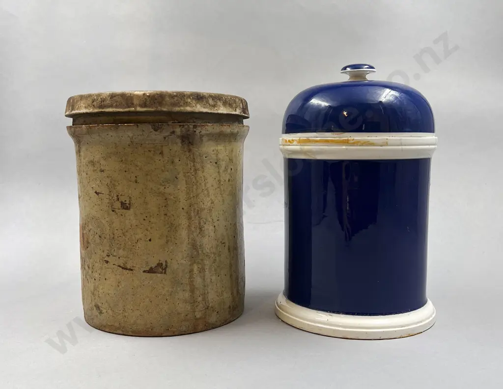 Two Large Lidded Chemist's Jars Image 1++