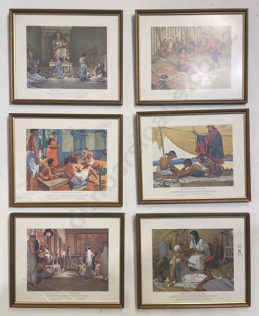 Set of Six Assorted Vintage Medical Themed Prints Image 1++