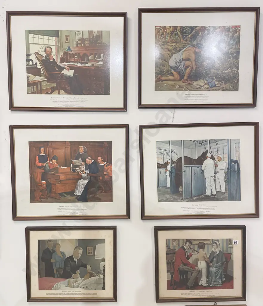 Six Medical Themed Vintage Prints Image 1++