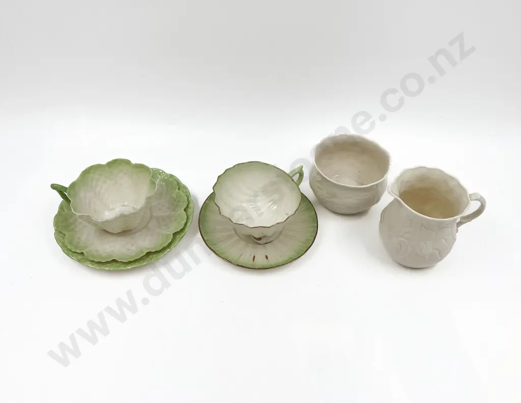 Belleek Cup Saucer & Plate Image 1++