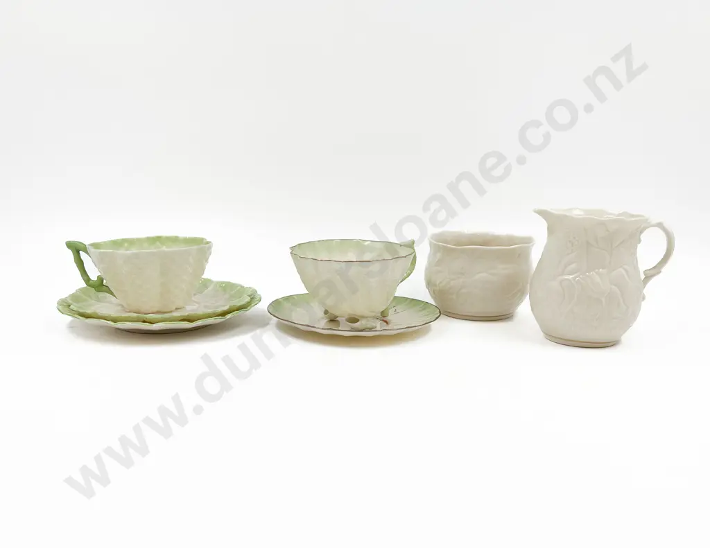 Belleek Cup Saucer & Plate Image 1++