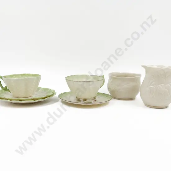 Belleek Cup Saucer & Plate