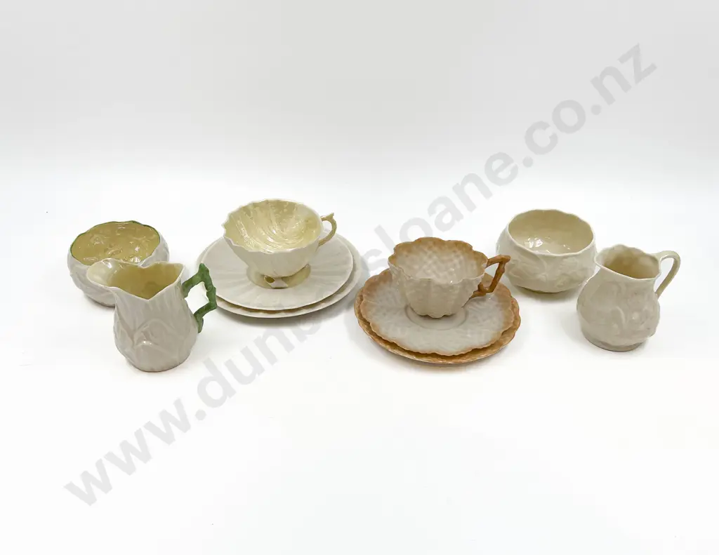 Two Belleek Cup Saucer Plates Image 1++