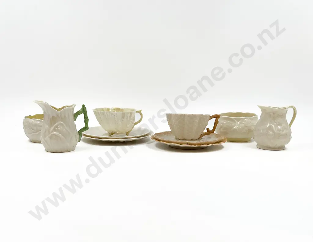 Two Belleek Cup Saucer Plates Image 1++