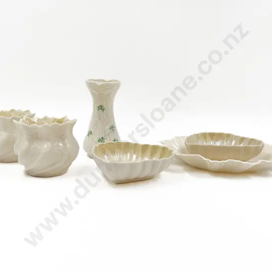 Belleek Pair Posy Pots
