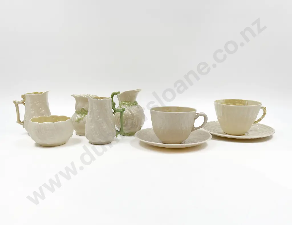 Two Belleek Cup and Saucers Image 1++