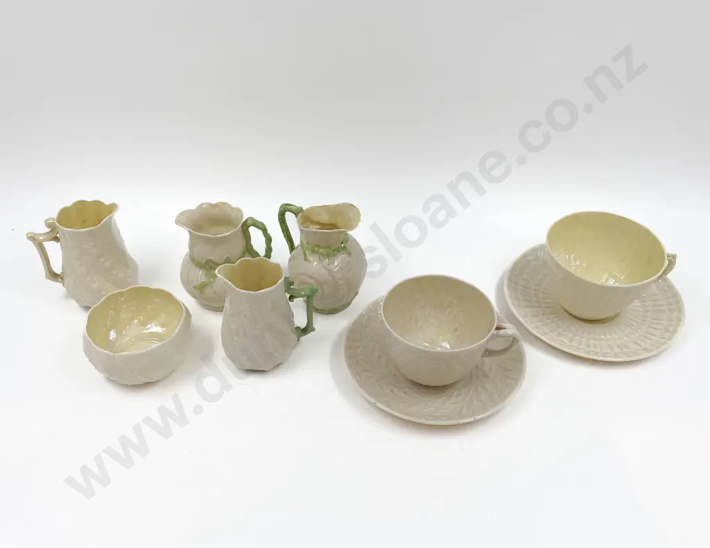 Two Belleek Cup and Saucers Image 1++
