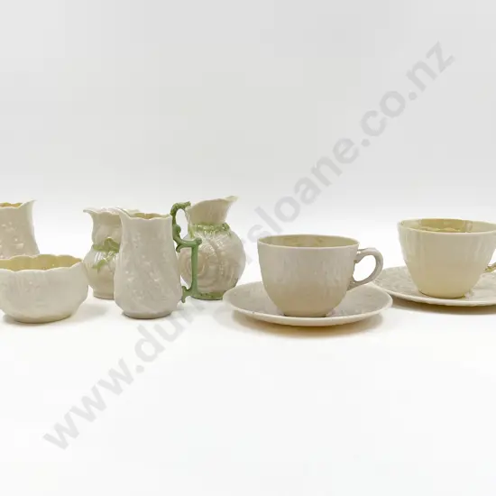 Two Belleek Cup and Saucers