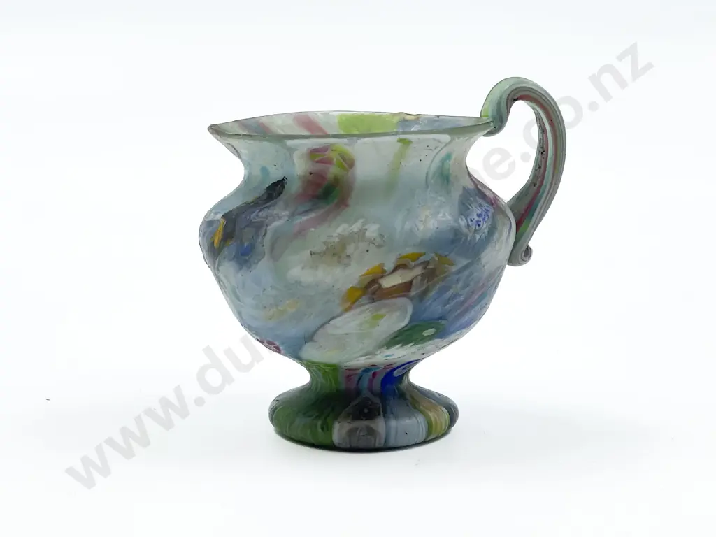 Small Murano Millefiori Satin Glass Pitcher Image 1++