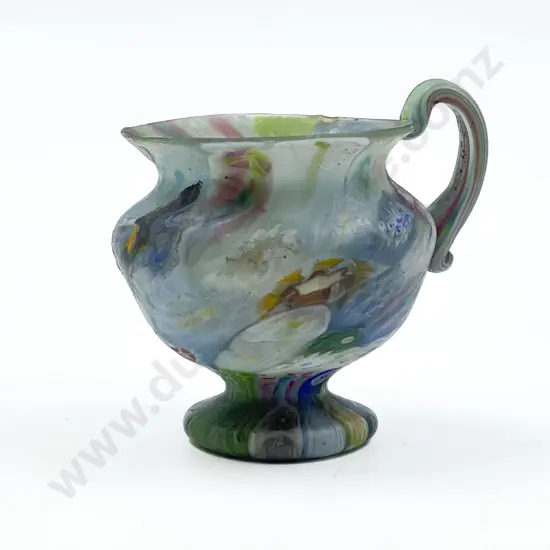 Small Murano Millefiori Satin Glass Pitcher