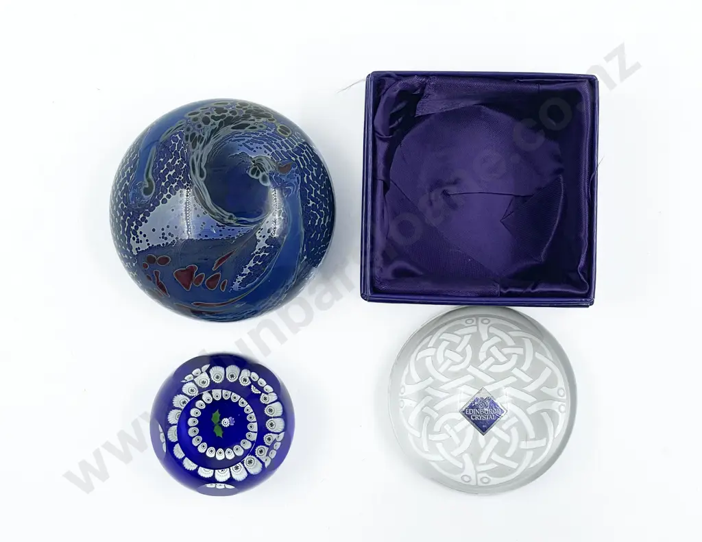 Three Scottish Glass Paperweights Image 1++