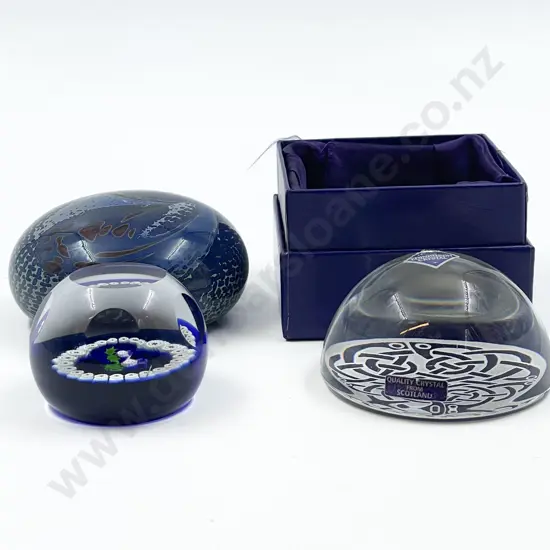 Three Scottish Glass Paperweights