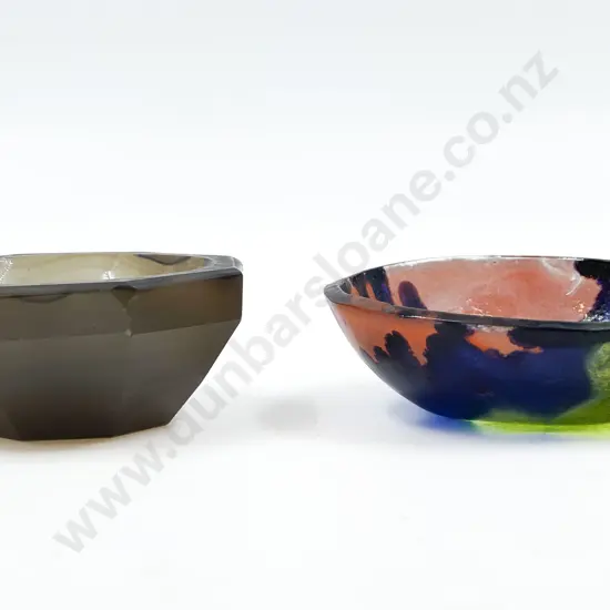 Two Art Glass Dishes