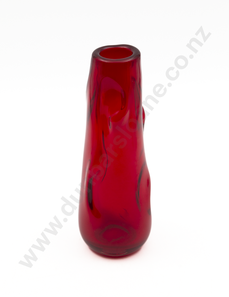 Whitefriars Ruby Red Knobbly Vase Image 1++