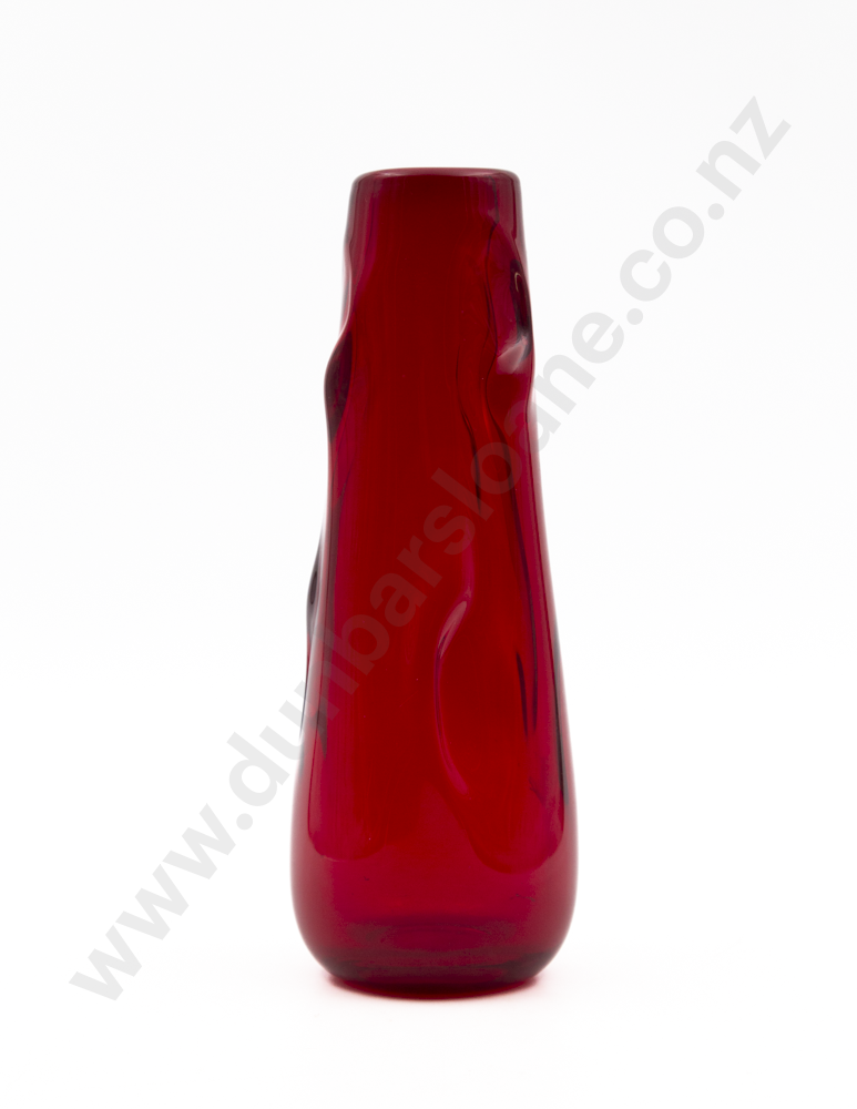 Whitefriars Ruby Red Knobbly Vase Image 1++