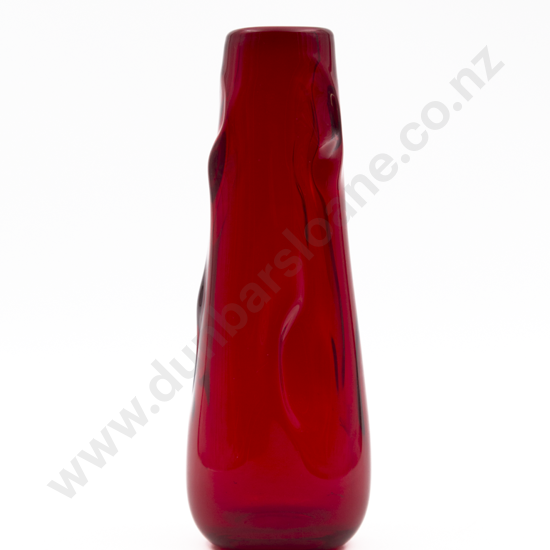 Whitefriars Ruby Red Knobbly Vase