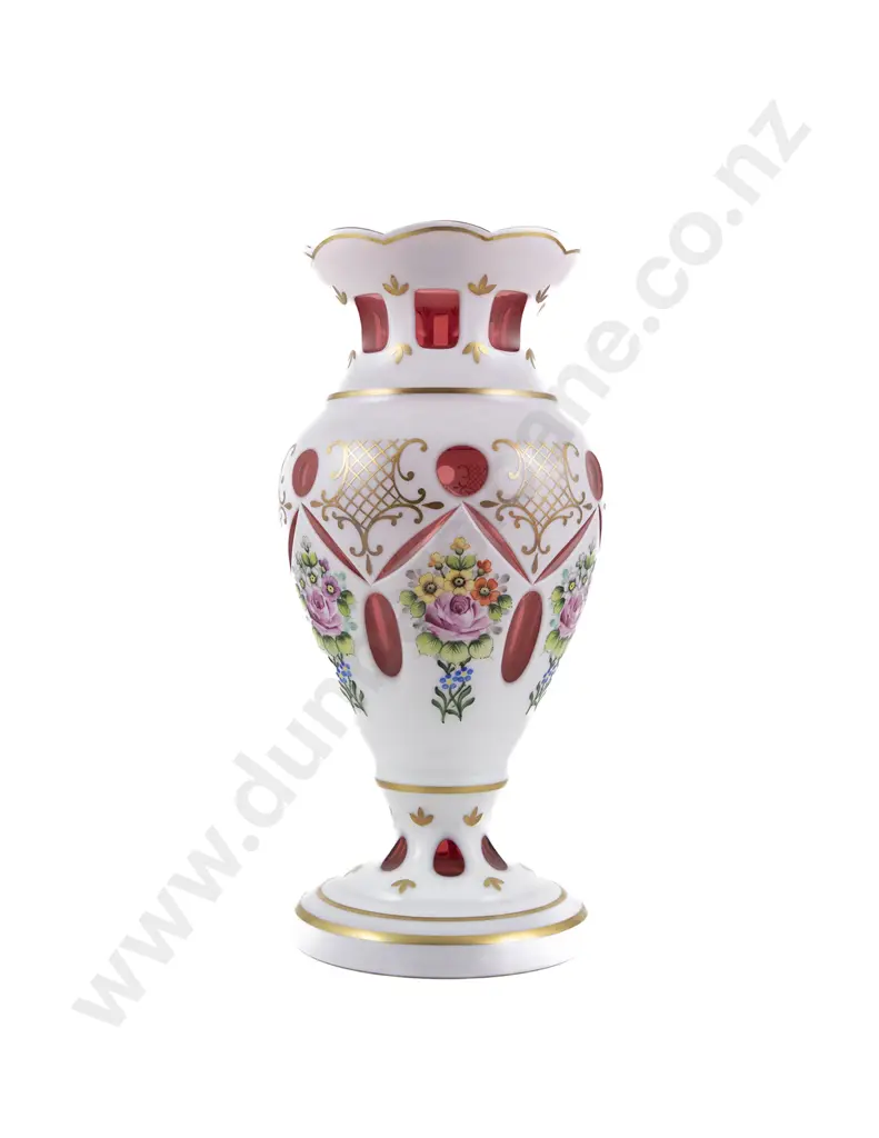 Large Bohemian Glass Vase Image 1++